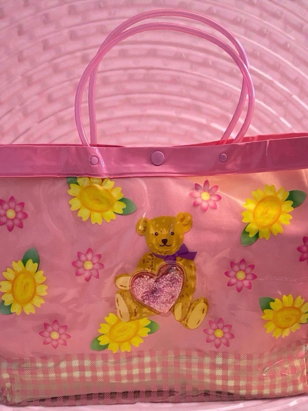 RARE Vintage 2002 Sanrio Bear Pink Tote Large